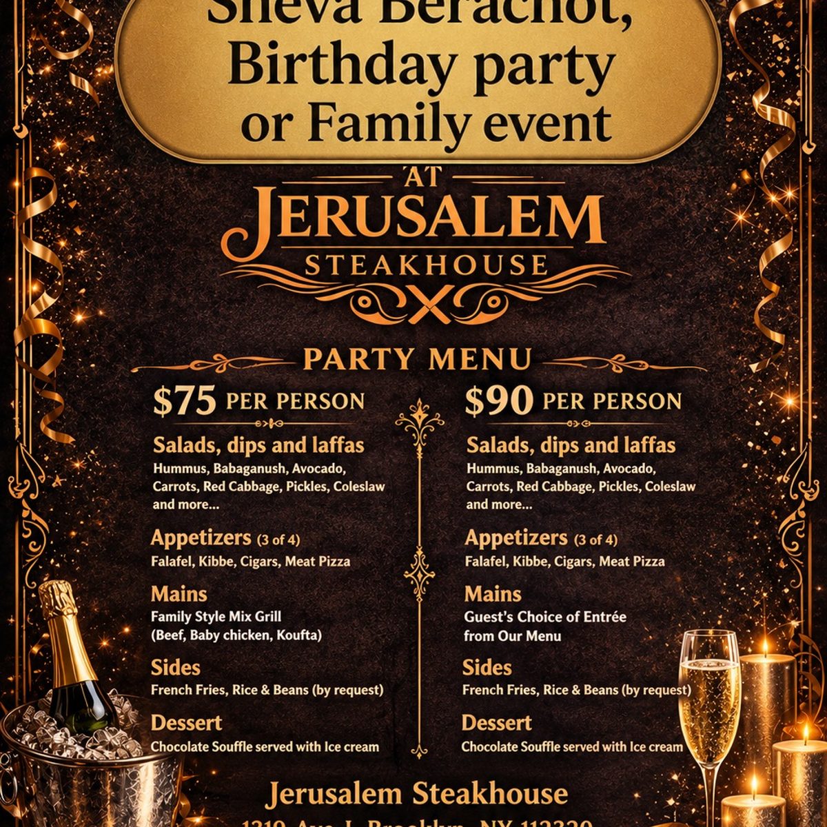 Party Packages with Pricing