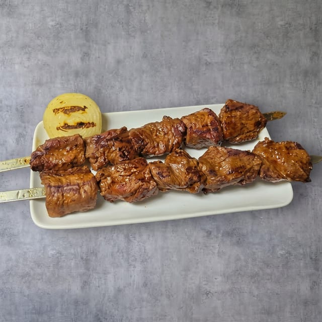 Beef Shish Kebab Skewer.