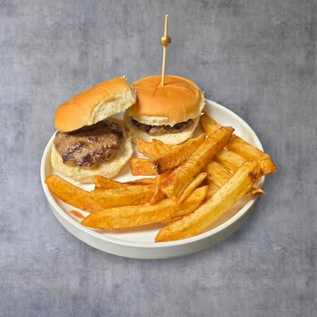 Kid's 2 Sliders and Fries.